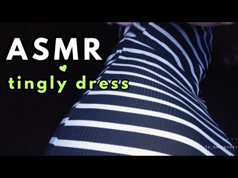 ✨ASMR | Tingly Striped Dress | fabric scratching sounds | body triggers | No Talking