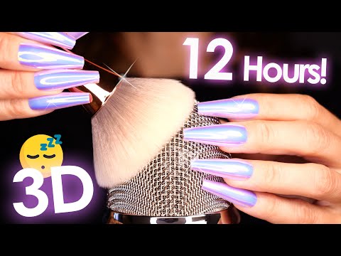 3D Deep Brain Scratching & Head Brushing for SLEEP & RELAX 😴 12 Hours NO MID-ROLL ADS ASMR no talk