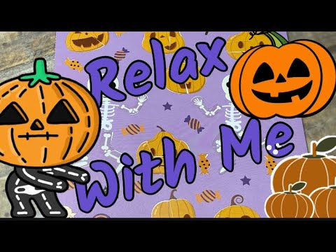 ASMR VISUAL & SOUND TRIGGERS: SKELETONS 💀 & PUMPKINS 🎃 STICKER PUZZLE #376