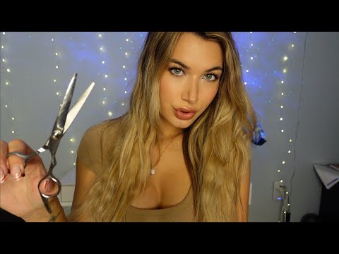 ASMR Hair Trim | Up Close Inaudible Whispers