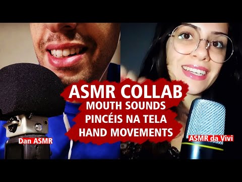 Pincel na tela, sons de boca e movimento de mãos collab com ASMR da Vivi