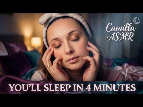 You'll Sleep in 4 Minutes 😴 ASMR Face Massage and Cuddles Mouth Sounds Hands Movements