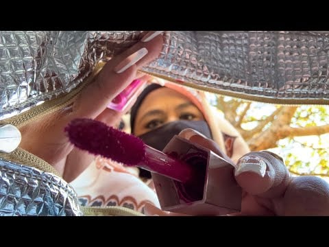 ASMR - Doing Your makeup but you are “INSIDE MY MAKEUP BAG “ 💄👜 