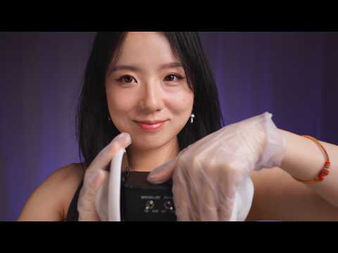 ASMR 3Dio Ear Pampering 👂 Dry/Oil Ear Massage, Blowing & Close Whispers