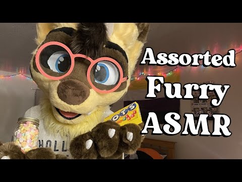 Furry ASMR | Assorted sounds for you~ (tapping, scratching, water bottle sounds)