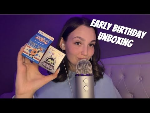 ASMR Early Birthday Unboxing 💗(Pop mart) 