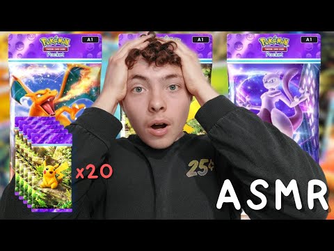 ASMR FR: On complète la collection Pokémon Pocket (+de 20 boosters)