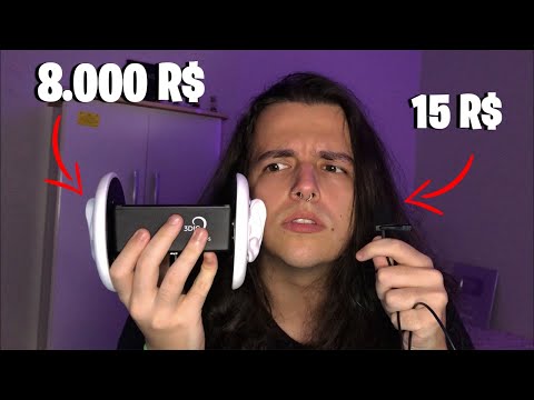 ASMR Microfone de 15 R$ VS Microfone de 8000 R$