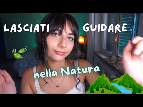 ⛰️MEDITAZIONE guidata per calmarsi e dormire (con suoni rinfrescanti nel bosco) soft spoken ASMR ita