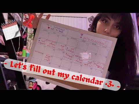  ★Asmr~ Whiteboard Calendar★ 🗓️