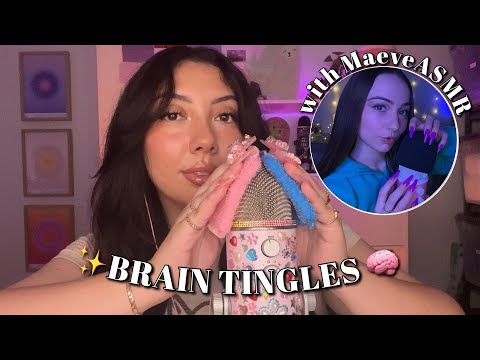 ASMR Mic triggers with @MaeveASMR 💗✨Brain melting trigger assortment ✨🧠