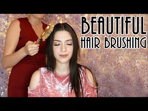 Beautiful, Calming Hair brushing sounds with Ear to Ear ASMR whisper