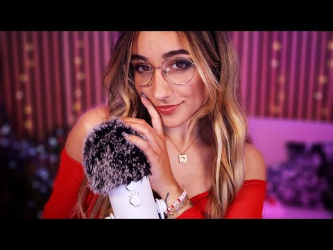 ASMR | Slow Mic Brushing & Whispers (with word repetition) 💖