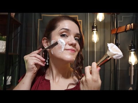 ASMR Long Barbershop Treatment - Shaving, Facial, Massage, Waxing