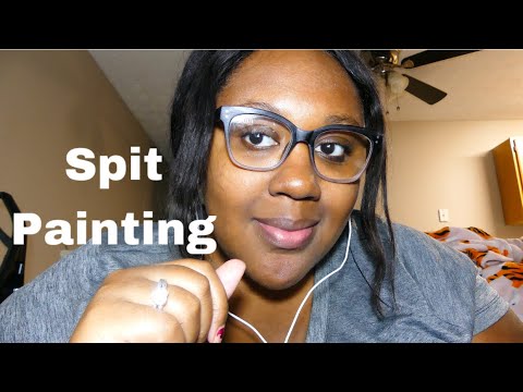 ASMR *Spit painting | JanayDASMR