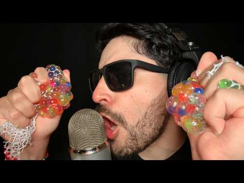 ASMR Super Tingly Mouth Sounds With Sticky Ball Sounds