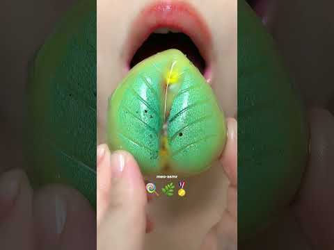 asmr EMOJI MUKBANG WAX CANDY eating sounds 🌿🍭
