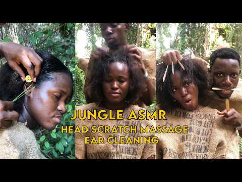 ASMR💫 FAST & AGGRESSIVE HEAD SCALP SCRATCH MASSAGE WITH DIFFERENT TOOLS INSIDE THE JUNGLE / BUSH