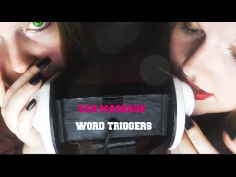 ASMR Twin Close Up Ear To Ear Word Triggers, Mouth Sounds, Ear Massage, Tapping, Whispering.