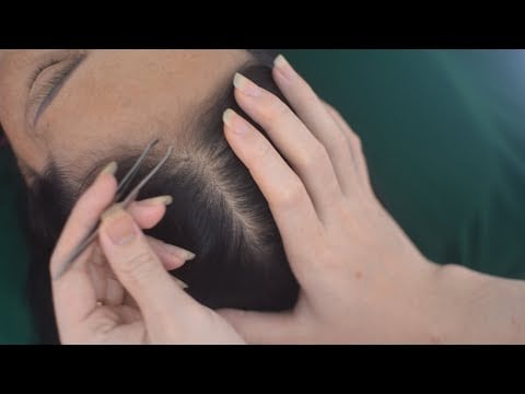 ASMR Tingly Hair Combing, Hair Parting Real Person, Hair Sounds For Relieve Stress, Anxiety