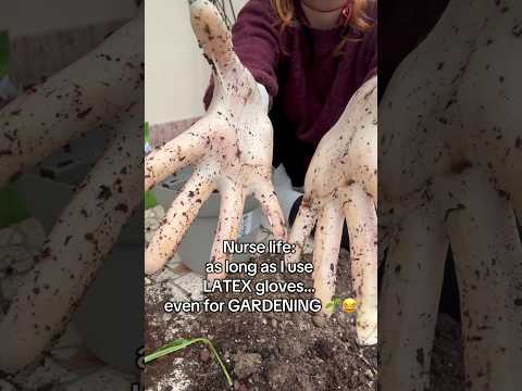 Cleaning and gardening with latex gloves ! #cleaning #asmr #latexgloves #nurse