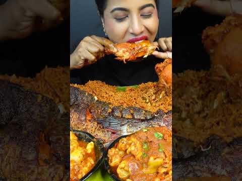 ASMR Eating Spicy Mutton Fat Curry,Chicken Dum Biryani,Fish Curry,Rice Big Bites ASMR Eating Mukbang