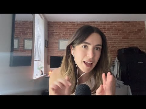 ASMR | hangout during a summer thunderstorm (whispers, hand sounds, ramble, book haul)