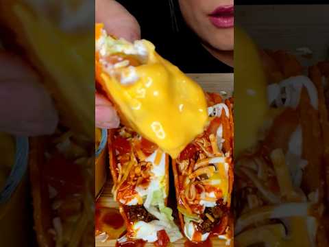 ASMR Eating Cheesy Tacos #food #asmr #tacos