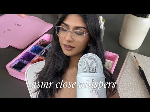 asmr close whispers while I rehydrate my gouache paint 🎨 | himi gouache painting prep