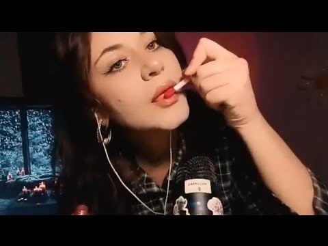 Asmr spit painting you with lipgloss 💦