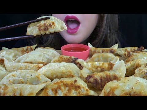 ASMR Chicken & Veggie DUMPLINGS - EXTREMELY Satisfying & Relaxing Eating Sounds!