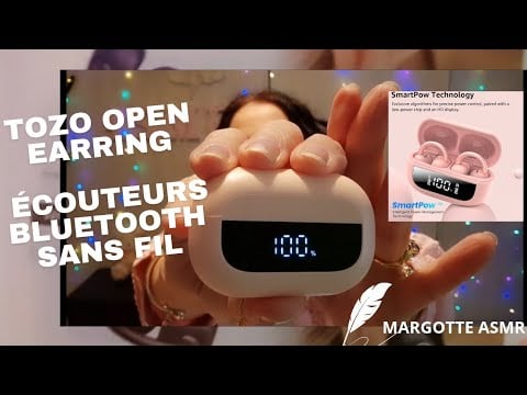 Asmr français,  Oreillettes TOZO-OpenEarRing-Headphones-Lightweight-Bluetooth