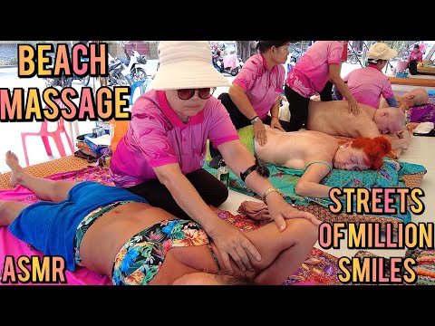 ASMR Beach - street massage! Thailand
