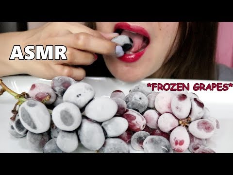 ASMR FROZEN GRAPES EATING SOUNDS  MUKBANG