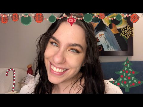 ASMR Doing Your Christmas Makeup Roleplay