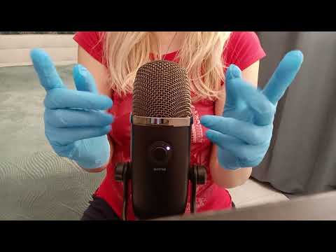 ASMR Pure Tingles:  Blue &White Nitril Gloves (No Talking)