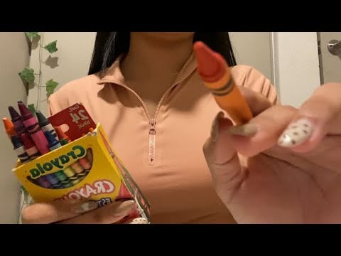 asmr pinto tu cara con crayones 🖍️💕