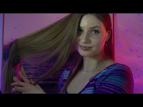 ✨ ASMR 👩 Brushing 2ft of hair ✨ Soft Spoken