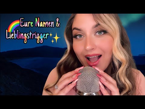 ASMR Ich lese eure wunderschönen Namen vor + Layered Sounds mit euren Lieblingstriggern✨ ABOSPECIAL