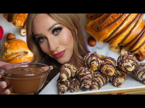 ASMR | Mukbang *XTREME* CHOCOLATE CROISSANTS 🥐🫕 *40K Special!!!* 🤤🎉