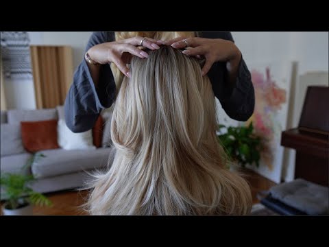 ASMR soft spoken tingly and crisp scalp massage and hairplay for deep sleep and relaxation