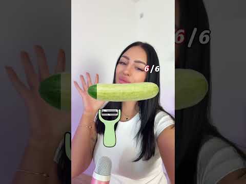 Peel The Cucumber With Me 😋 #asmr #tingles #visualtingle #asmrtriggers #relax