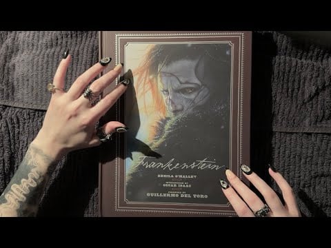 ASMR | Flipping Through Guillermo Del Toro’s Frankenstein Behind The Scenes/Art Book 🫀