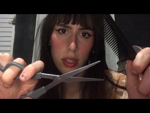 ASMR ROLEPLAY (cortando seu cabelo e fazendo sua barba) 💇🏻‍♂️💆🏻‍♀️