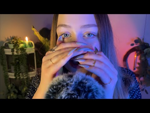 ASMR Repeating My Intro (Nail Tapping, Hand Movements)