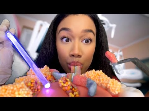 ASMR Dentist Cleans Your Teeth & Eats The Candy Out Of It 🦷🍫ASMR Dentist Role-play