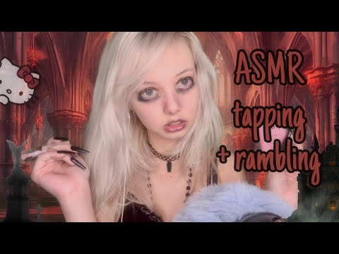 ASMR tapping on my makeup and rambling♥️💄 (fast and aggressive)