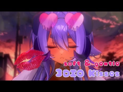 🐏💜【Live 3DIO ASMR】| soft and gentle kisses for you~
