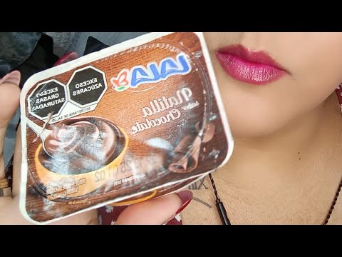 ASMR Comiendo natilla de chocolate 