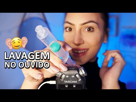 ASMR: LAVAGEM DENTRO DOS TEUS OUVIDOS 💦👂